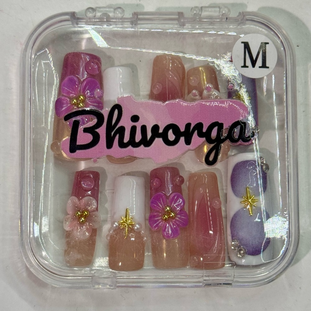 Bhivorga Press On Nails Medium size